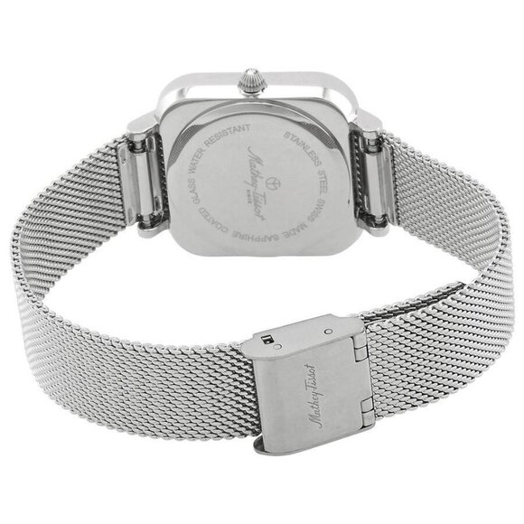 NWT Authentic Mathey-Tissot Gemina Quartz Diamond Silver Dial Women's Watch - Picture 3 of 3